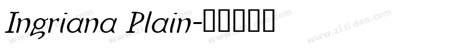Ingriana Plain字体转换